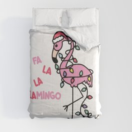 Christmas Flamingo Comforter