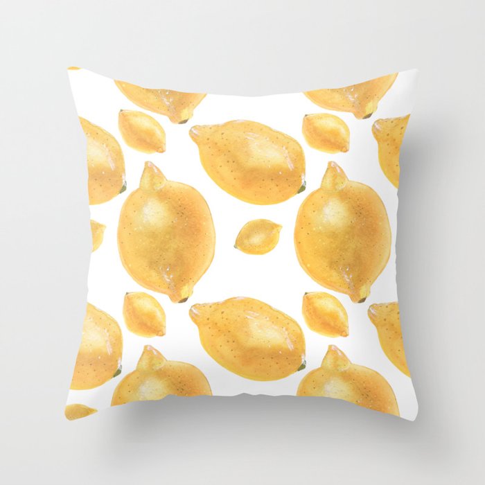 Lemon Pattern Throw Pillow