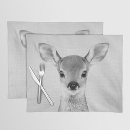 Baby Deer - Black & White Placemat