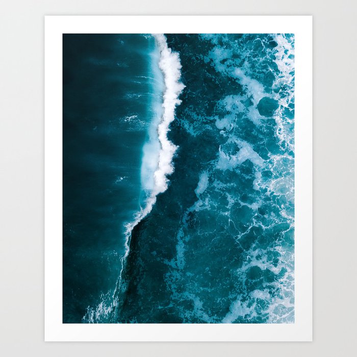 Waves Of The Wild Blue Ocean Art Print