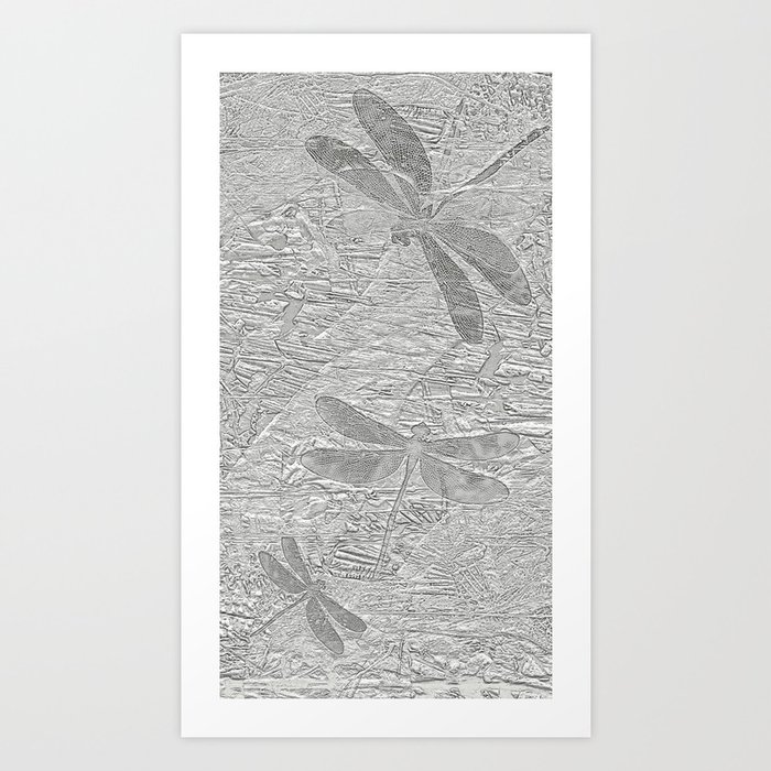 silver dragon 2 Art Print