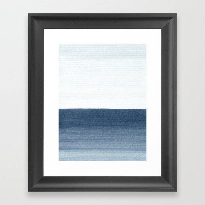 Ocean Watercolor Painting No.1 Framed Art Print