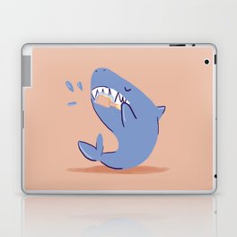 Teeth brushing shark Laptop & iPad Skin