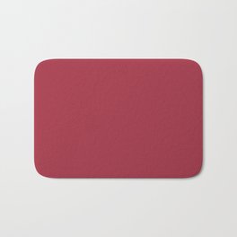 RADISH RED solid color. Dark red modern abstract pattern  Bath Mat