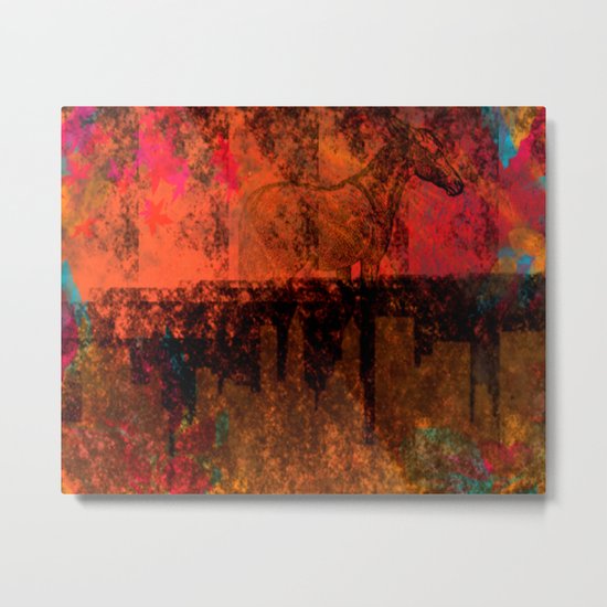 little horse and the town, colors Metal Print