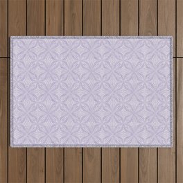 Nappy Faux Velvet Petal Pattern in Lilac Outdoor Rug