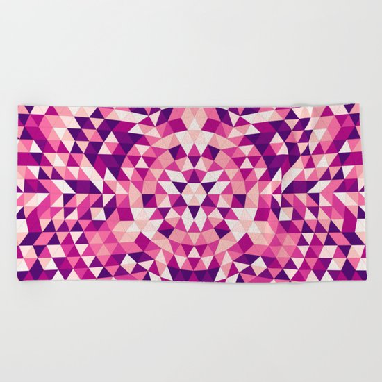 Triangle mandala 1 Beach Towel