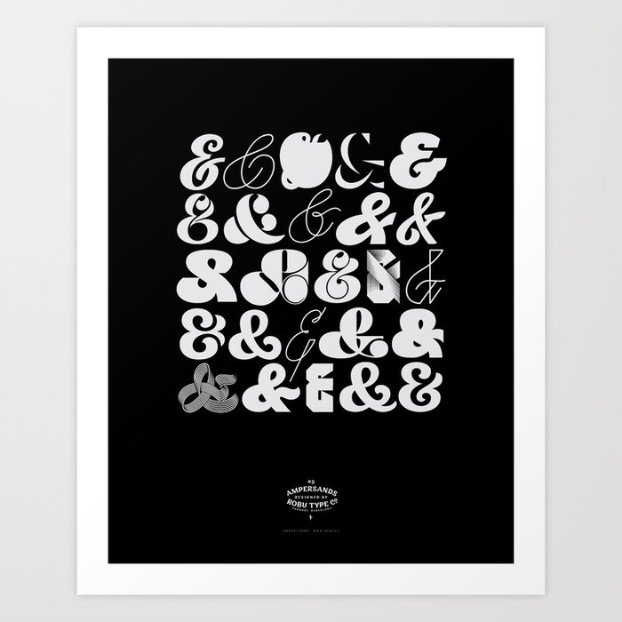 25 Ampersands Art Print