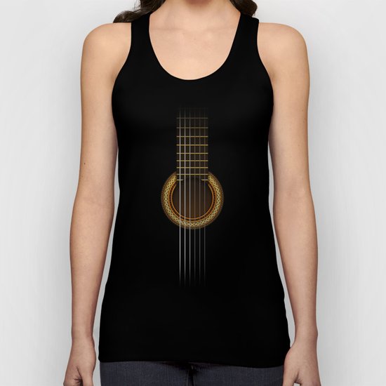 Full Guitar Black Unisex Tank Top