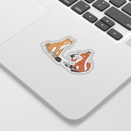 Shiba and fox Sticker