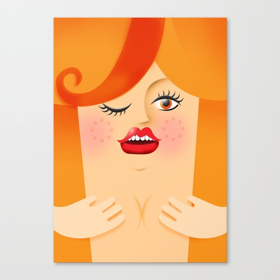 Lola Red Canvas Print