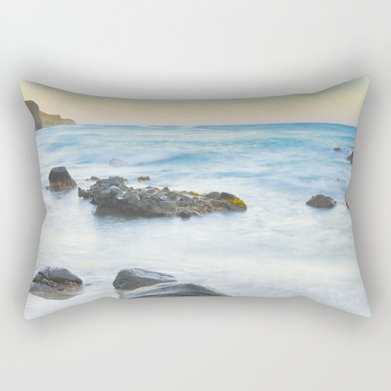 Magic beach. Volcanic sea. Rectangular Pillow