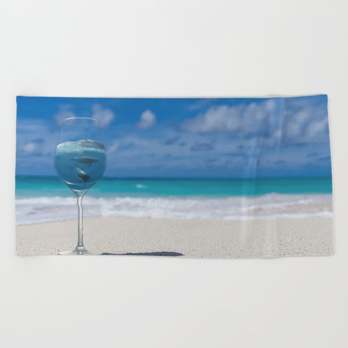 Wine Glass Beach Towel
