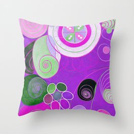 The Ten Largest, Group IV, No.4 (Purple) by Hilma af Klint Throw Pillow