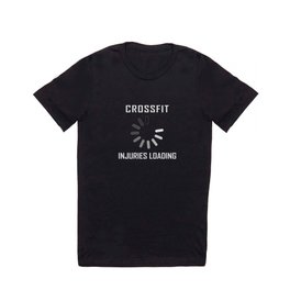 Crossfit Injuries Loading - Buffering Graphic, Printed Workout Clothing, Loading Symbol Art, Crossfit Imagery T Shirt