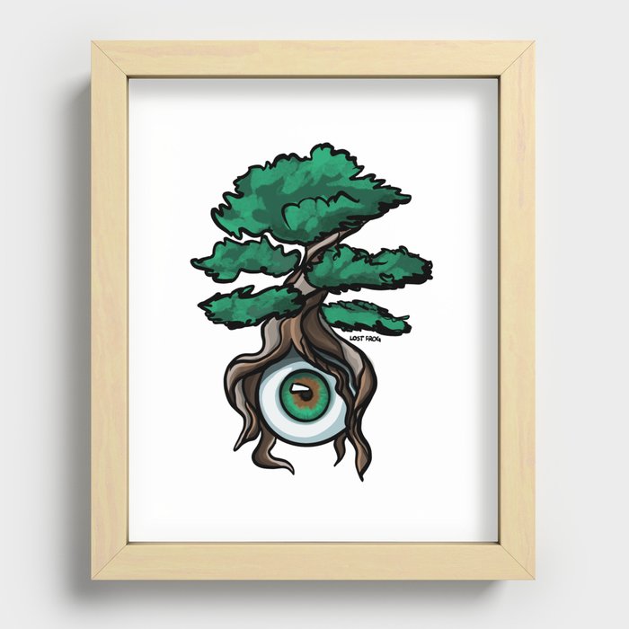 Bonsai Tree Green Eye Recessed Framed Print