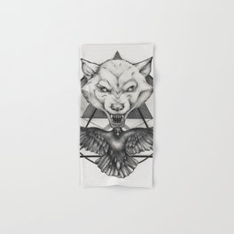 Wolf and Crow - Emblem Hand & Bath Towel
