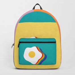 Rainbow fried egg patchwork 1 Backpack