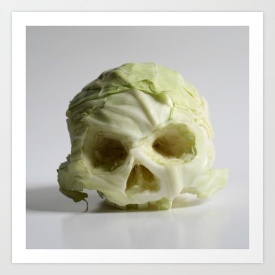 360. Skull of Cabbage Art Print
