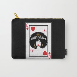 Sagittarius Star Sign Melanin Black Queen of Hearts Blackjack Poker Carry-All Pouch