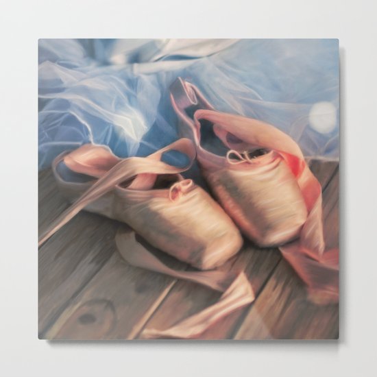 Painting Ballet Shoes And Jersey Metal Print By Simonegatterwe
