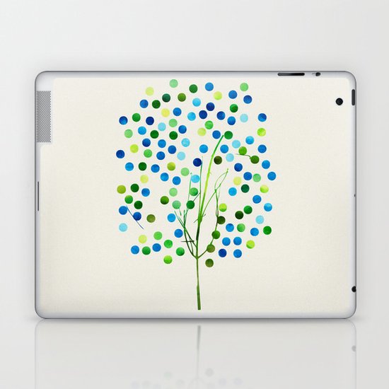 Tree of Life_Aqua by Jacqueline and Garima Laptop & iPad Skin