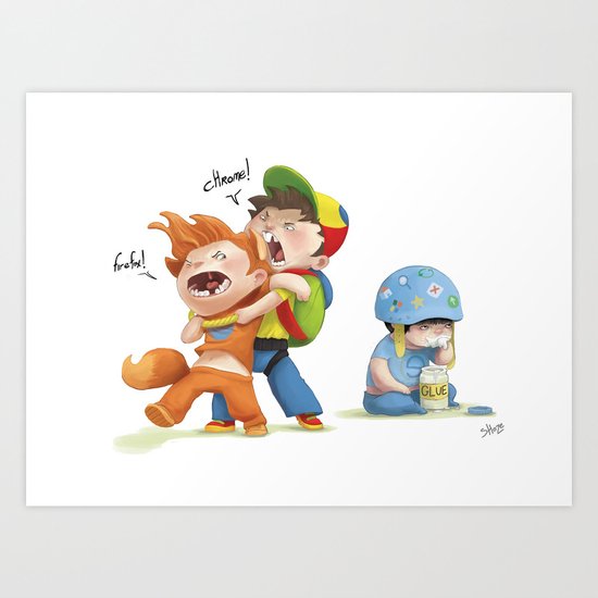 browser wars Art Print