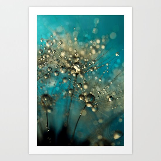 Bold Blue Dandy Sparkles Art Print