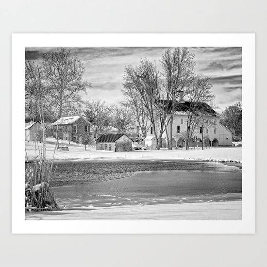 Westerville Oh in the winter Art Print