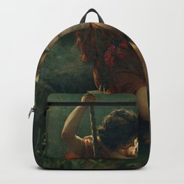 Springtime by Pierre-Auguste Cot 1873 Painting Couple in the Forest Victorian Aesthetic Illustration Backpack