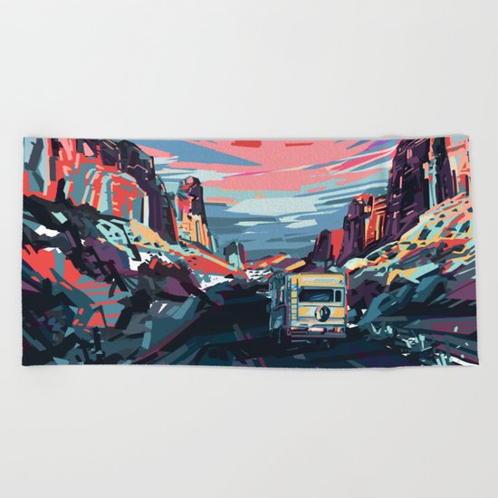 american landscape 4 Beach Towel