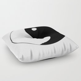 Yin and Yang BW Floor Pillow