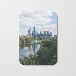 City of Philadelphia Badematte | Philadelphia, Skyscrapers, Pennsylvania, Street, Bridge, Schuylkill, Museum, Sky, Skyline, Art 