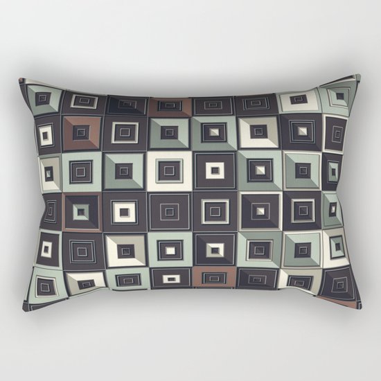 Lost in Squares II Rectangular Pillow