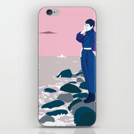 Woman by the sea iPhone Skin