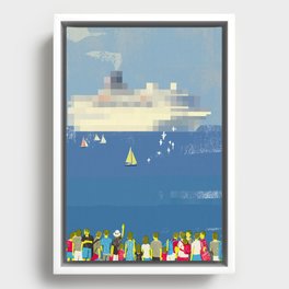 The best cruise ship Framed Canvas
