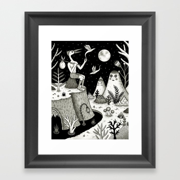 His Destiny Was Written in the Night Sky Framed Art Print