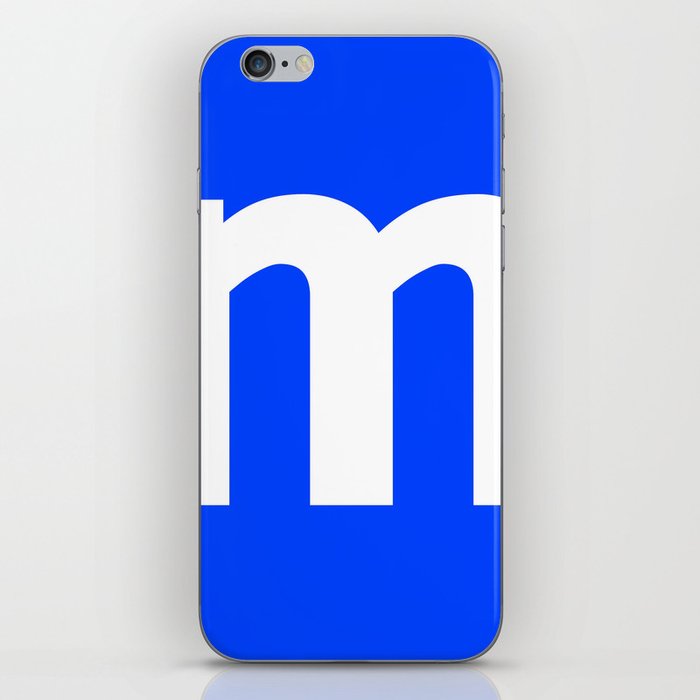 letter M (White & Blue) iPhone Skin