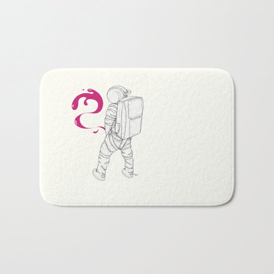 P{ee}ink in Space Bath Mat