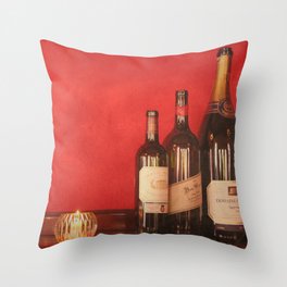 Wine on the Wall Throw Pillow