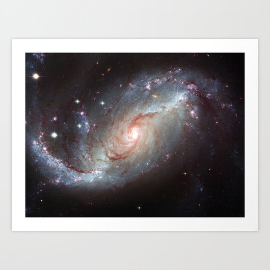 Barred spiral galaxy Art Print