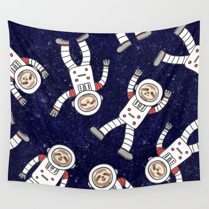 Astro Sloth Wall Tapestry