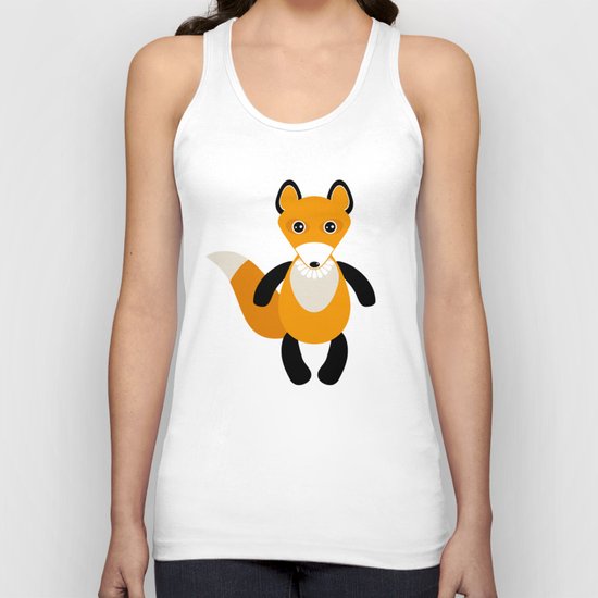 Fox and birds in the forest Unisex Tank Top