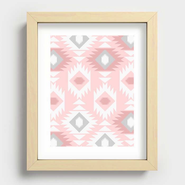 Bohemian in blush pink Recessed Framed Print