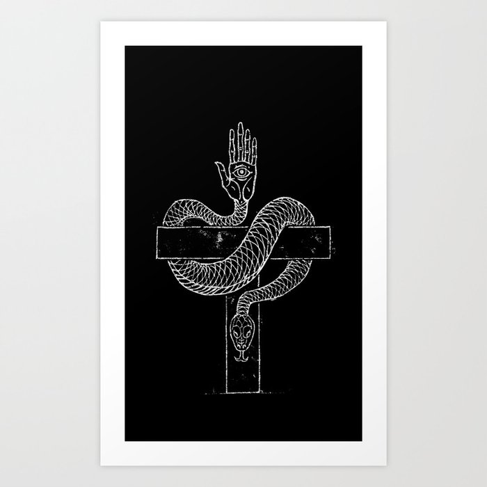 Left Hand Path (Black & White version) Art Print