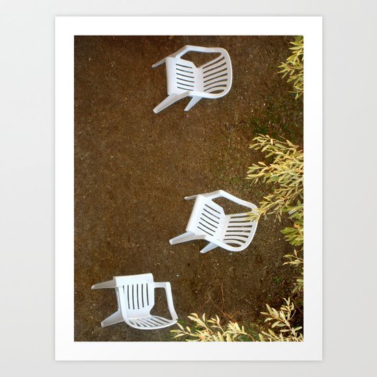 Tres sillas Art Print