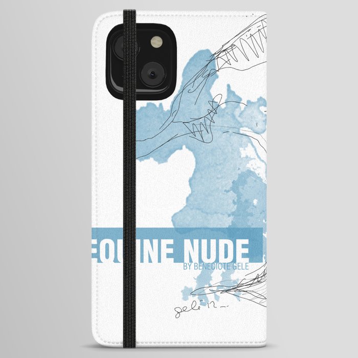 Equine Nude 1 - Horse Drawing iPhone Wallet Case