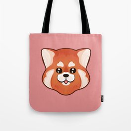 Little Cute Red Panda Head Tote Bag