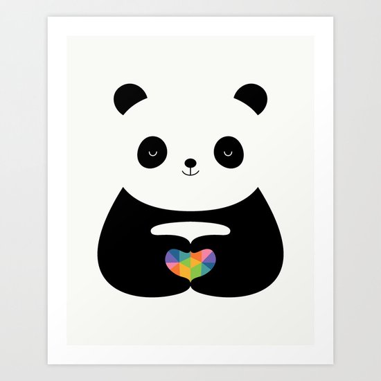 Panda Love Art Print