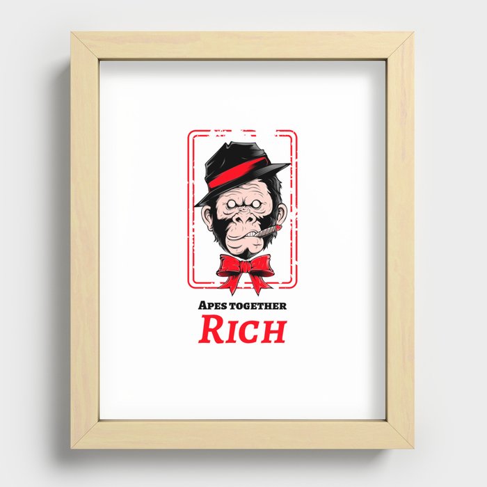 Apes Together Rich Recessed Framed Print